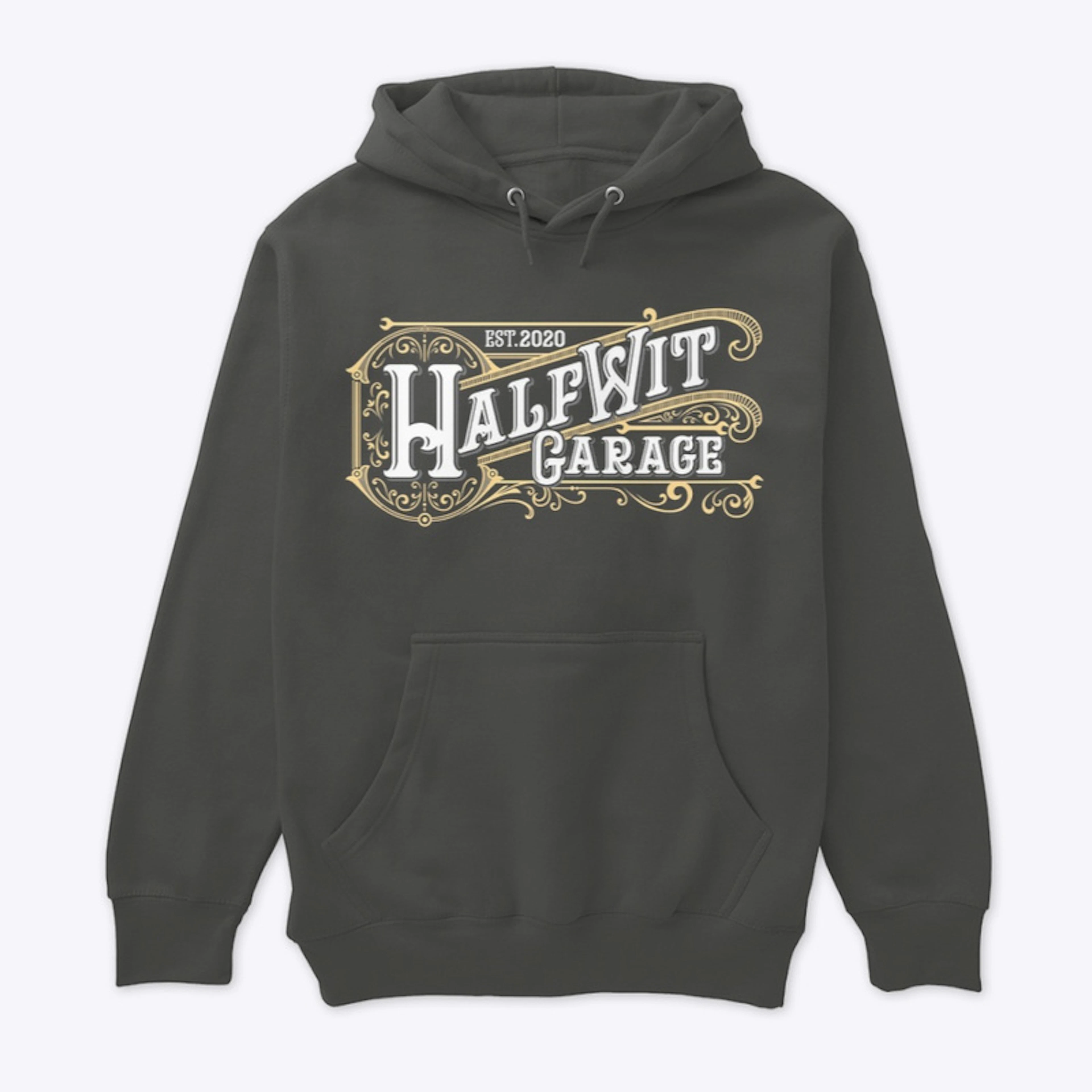 HalfWit Garage-Traditional Logo Hoodie